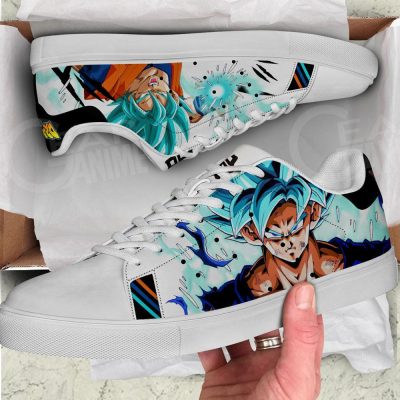 Goku SSJ Blue Skate Shoes Custom For Dragon Ball Fans