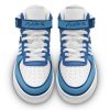 Blue Rose Sneakers Air Mid Black Clover Custom Anime Shoes