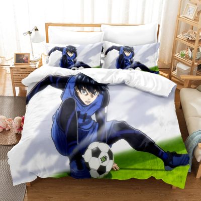 3D Bluelock Football Junior Japanese Cartoon Bedding Set Duvet Cover With Pillow Cover Bedroom Decoration Bed 1 - Official Blue Lock Store