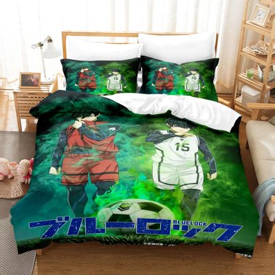 3D Bluelock Football Junior Japanese Cartoon Bedding Set Duvet Cover With Pillow Cover Bedroom Decoration Bed - Official Blue Lock Store