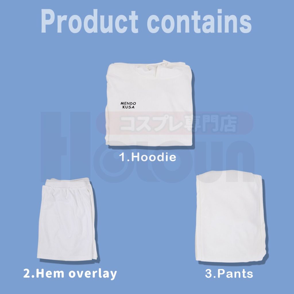 HOLOUN Blue Lock Anime Nagi Cosplay Costume Wig Hoodie Casual Daily Wearing White Pants Hem Overlay 4 - Official Blue Lock Store