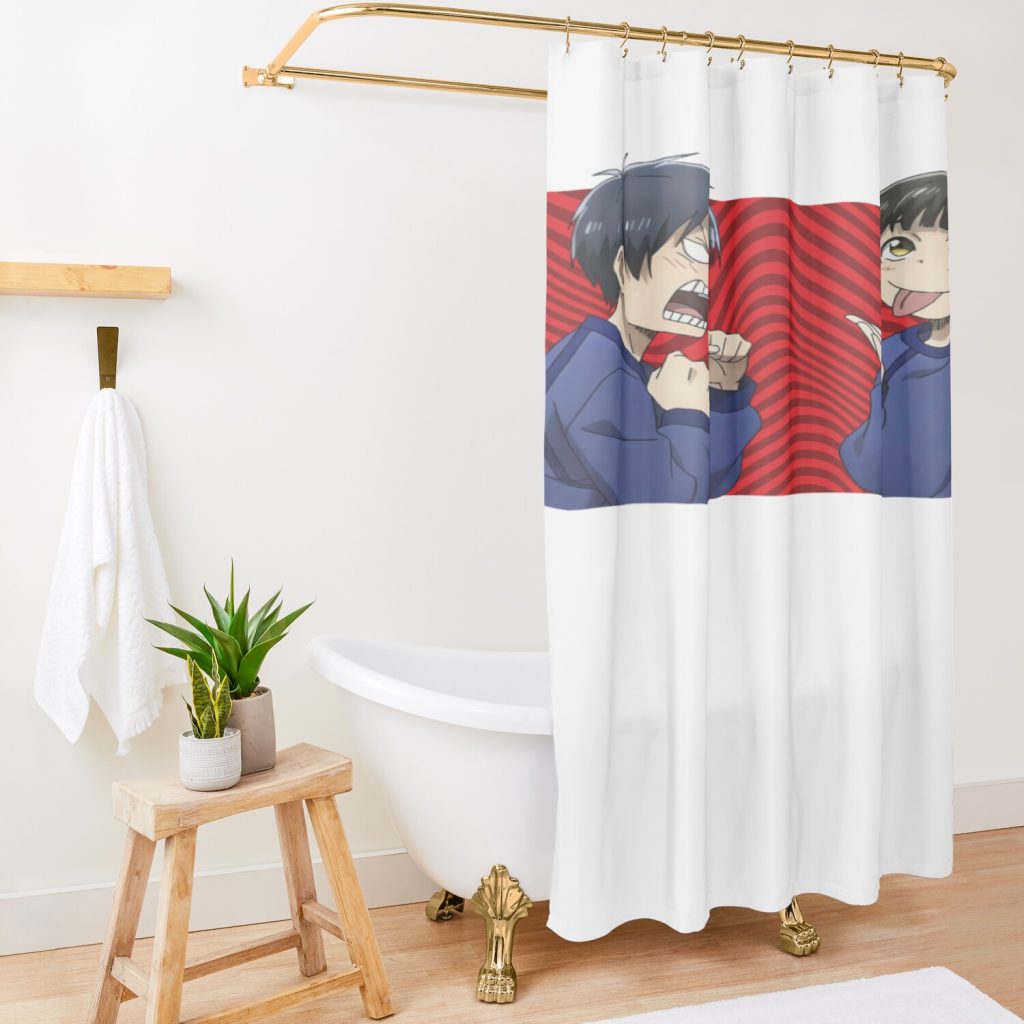 Blue Lock Isagi and Bachira Shower curtain Official Haikyuu Merch