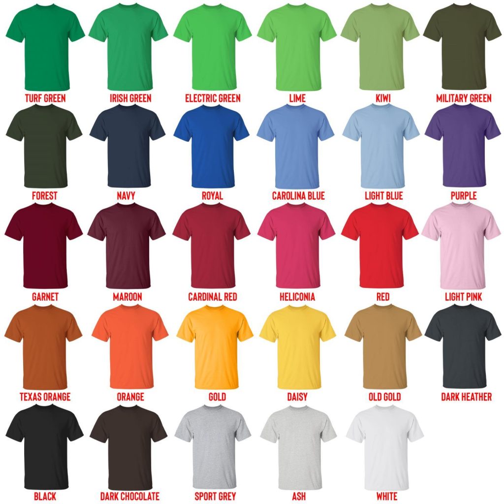 t shirt color chart - Official Blue Lock Store