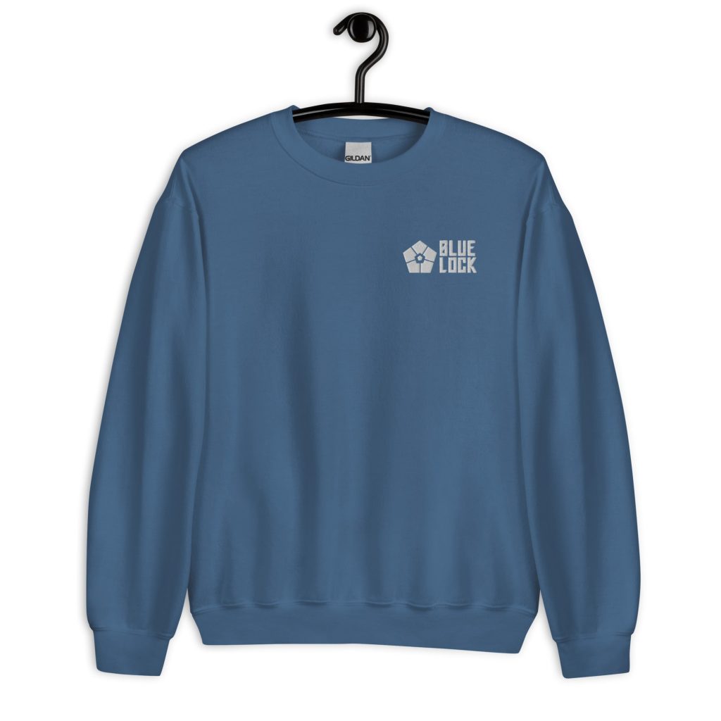 unisex crew neck sweatshirt indigo blue front 645360b185fcc - Official Blue Lock Store