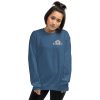 unisex crew neck sweatshirt indigo blue front 64536286ac212 - Official Blue Lock Store