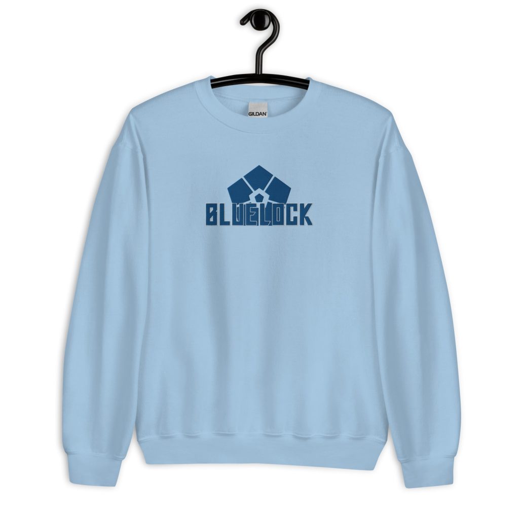 unisex crew neck sweatshirt light blue front 6453623c38947 - Official Blue Lock Store