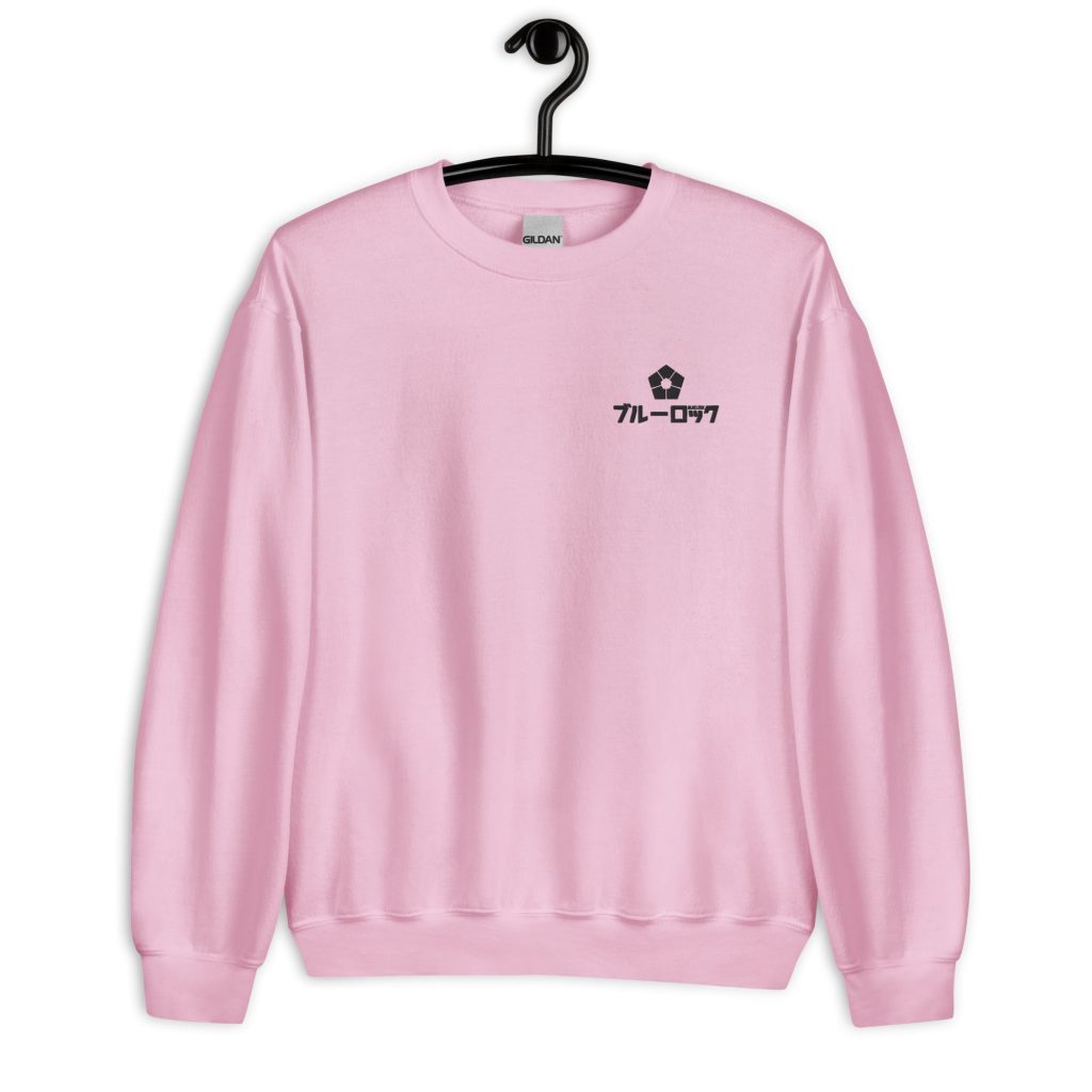 unisex crew neck sweatshirt light pink front 6453638dd3f37 - Official Blue Lock Store